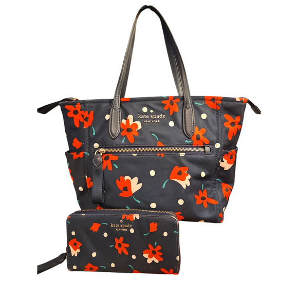kate spade Handbags - Kate Spade Chelsea Floral Tote Bag with Wallet